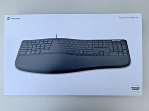 Microsoft Ergonomische USB Tastatur Arabisch & Englisch Layout Kabelgebunden Natur Schwarz - Bild 1 von 7