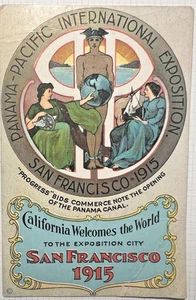PANAMA-PAZIFIK 1915 INTERNATIONALE AUSSTELLUNG San Francisco Kalifornien Postkarte GE - Bild 1 von 5