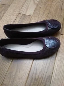 Clarks Gracelin Flats Women 6.5 Leather Lola Slip on Ballet  Iridescent Purple - Picture 1 of 9