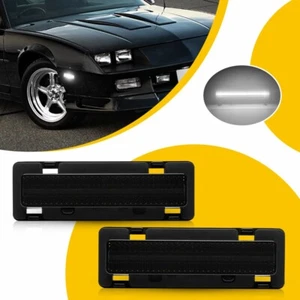 2x Smoked LED Front Side Marker Lights For 1982-92 Chevy Camaro Pontiac Firebird - Picture 1 of 12