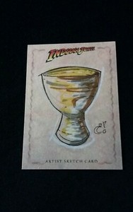 Indiana Jones Heritage 2008 Topps 1/1 Holly Grail Sketch Card