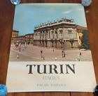VINTAGE PALAIS MADAMA POSTER 1950-60'S-MADE IN ITALY 18X27 TURIN ITALIEN RARE