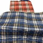 2 pack pet blanket plaid small red and blue width 23in New