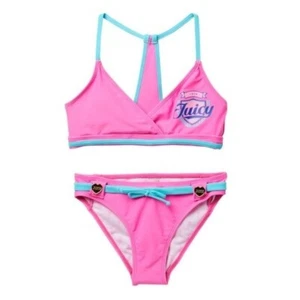 Juicy Couture Black Label Crisscross Cami Pink & Blau Bikini Gr: 16 Mädchen - NEU - Bild 1 von 2