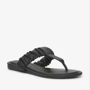 NWT Kelly & Katie Dove Vegan Leather Slide Flip Flop Sandals in Black Sz. 7.5 - Picture 1 of 10