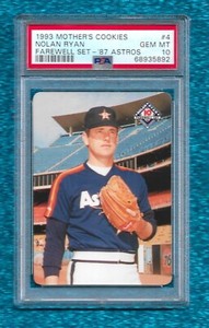 1993 MOTHER'S COOKIES #4 NOLAN RYAN PSA 10 GEM MINT FAREWELL SET HOF ASTROS
