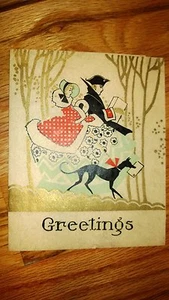 ANTIQUE RARE CHRISTMAS WISHES EARLY 1900-s POSTCARD - Picture 1 of 4