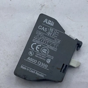 ABB CA5 AUXILIARY CONTACT BLOCK A600 Q300 BLACK ⭐ - Picture 1 of 4