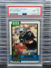 1990 Topps Tiffany Bo Jackson #285 PSA 8 NM-MT Raiders