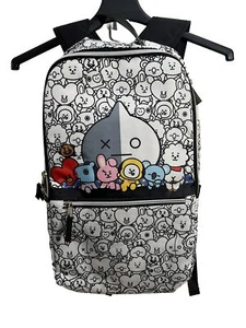 BT21 BACK PACK BAG LINE FRIENDS BUDDIES WHITE BLACK OS NEW - Picture 1 of 4