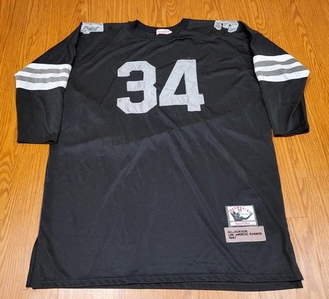 BO. JACKSON Authentic Mitchell & Ness Throwback Jersey LA RAIDERS  1987  Size 60 Cover