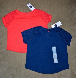 Nuevo Top Auténtico Bebé GAP Niña Azul o Naranja $17 (12-18-24M, 2, 3, 4, 5) - Imagen 1 de 5