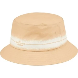 Supreme X Stone Island Stripe Crusher Tan Bucket Hat SS22 Week 12 Authentic S/M - Picture 1 of 5