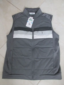 NEW Original Penguin Colorblock Vest MENS size Large Grey Full Zip $120.00 - Picture 1 of 6