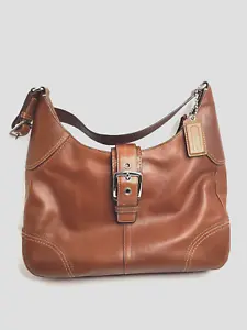 Coach Hamilton Brown Leather Hobo Handbag Buckle Shoulder Strap F12601 Medium - Picture 1 of 19