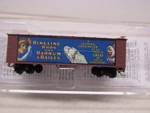 ESCALA Z ~ MICRO TRENES ~ RINGLING BROS. & BARNUM - CARRO CARTELERA BAILEY # 8 - Imagen 1 de 4
