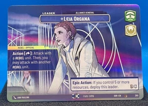 STAR WARS UNLIMITED Leia Organa - Alliance General Showcase SOR #260 SPARK - Picture 1 of 2