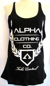 ALPHA CLOTHING CO. TAKE CONTROL WOMEN'S BLACK TANK TOP SIZE SMALL NWT - Picture 1 of 5