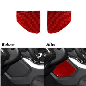 2x Tapicería de panel de consola lateral de fibra de carbono roja para Land Range Rover Sport 2014-2017 - Imagen 1 de 16