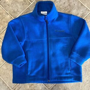 Columbia Boys Youth Size 4/5 Blue Long Sleeve Full Zip Fleece Jacket 