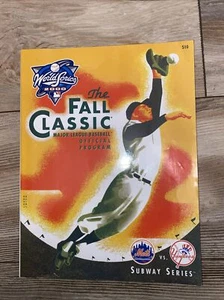 2000 MLB World Series Official Program Fall Classic Mets Yankees Subway Series - Picture 1 of 11