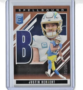 2025 Donruss Elite Justin Herbert Spellbound B Orange SP 190/199 #37 - Picture 1 of 1