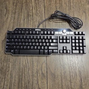 Dell Multimedia Keyboard Y-UK-DEL1 - 2 Port USB Wired - Tested - Picture 1 of 16