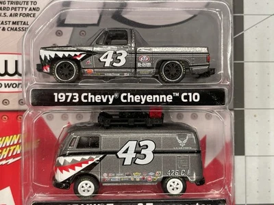 Auto World MG Minis Richard Petty Air Force Tribute 1973 Chevy Cheyenne & VW Bus - Image 1 of 4