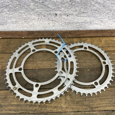 Juego de platos vintage Stronglight 52/42T 122 BCD 5 pernos Francia bicicleta de carretera aleación Foto 1 de 4