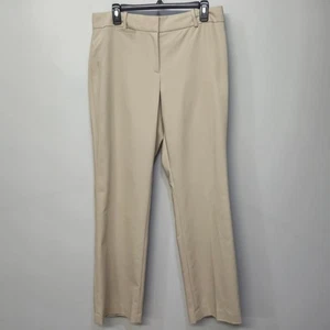 Ann Taylor Hose Damen Größe 10 Khaki Stretch Gerades Bein Signatur Passform - Bild 1 von 8