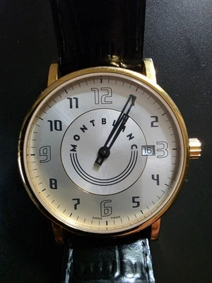 MontBlanc PIX  7078 - PL431719  Silver Color Face Gold Color Case Authentic - Image 1 of 4