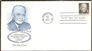 US SC # 1394 Eisenhower FDC. Artmaster Cachet. - Picture 1 of 1