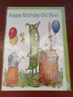 HAPPY BIRTHDAY OLD BEAN funny birthday card vegetable greetings card humour puns