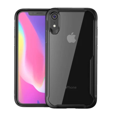 Per IPHONE XS Max XR X 8 7 6 Antiurto Paraurti Trasparente Silicone Custodia - Immagine 1 di 4