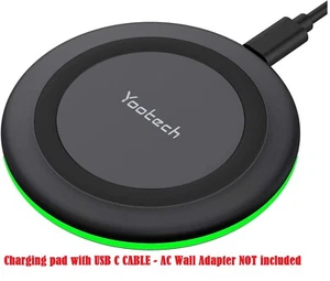 Yootech 10W Max Fast Wireless Charger Charging PAD & USB cable for Samsung Apple - Picture 1 of 6