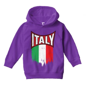 Italy Torn Flag - Italian Strong Proud Pride Europe Toddler/Youth Hoodie - Picture 1 of 12