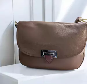 Aspinal of London Tan Leather Crescent Saddle Bag RRP £495.00 - Picture 1 of 10