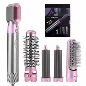 5 in 1 Electric Hair Dryer Hair Curler Set Detachable Styler Hot Air Brush UK - Picture 1 of 11