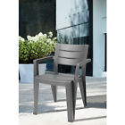 Keter Julie Chair Slatted With Polypropylene Finished 79Cm X 61.5Cm -Silver