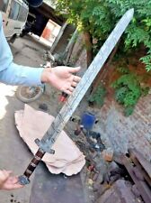 Custom Handmade Sword 36" Damascus Steel Hunting Viking Sword Twist Wire Pattern