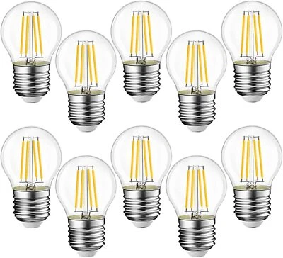 10x Lampadina led filamento 4W E27 luce calda naturale freddo bulbo goccia 2700K