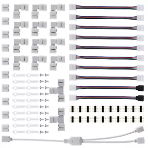 75Pack/Set 4Pin RGB 5050 LED Connectors LED Strip Light Adapters Accessories - Picture 1 of 9