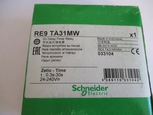 NEW SCHNEIDER ELECTRIC RE9 TA31MW TIMER DELAY RELAY 0.3 - 30S - Picture 1 of 1