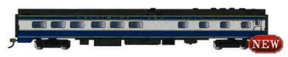 BACHMANN HO 85’ Smooth-Side Dining Car w/Lighted Interior Baltimore & O BAC14801 - Image 1 of 1