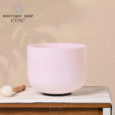 432Hz 12" D Color of Pink Rose Gemstone Fusion Crystal Singing Bowl Sound Heal - Image 1 of 4