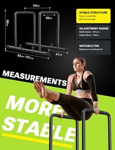 500kg Dip Barren Bars Dip Station Kraftstation Fitnessgerät für Zuhause - Bild 1 von 8
