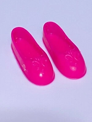 Zapatos planos Barbie rosa oscuro años 90 para muñecas de pies planos Foto 1 de 2