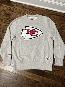 Mitchell & Ness Kansas City Chiefs Mens Small Sweatshirt Gray Crewneck - Picture 1 of 5