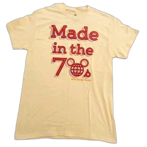 Vintage Disney T Shirt Medium "Made In The 70s" Yellow Short Sleeve #C022 - Picture 1 of 6