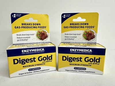Enzymedica Digest Gold Max Strength 2 garrafas duas novas na caixa validade 1/2027 - Imagem 1 de 4